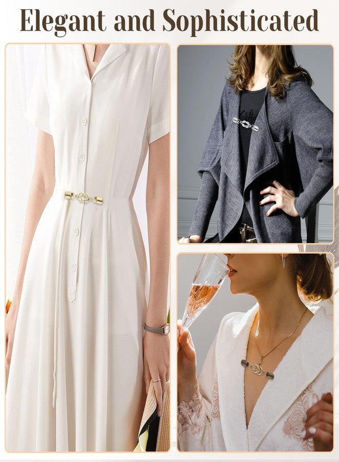 Josojoou Dress Clips Back Cinch 4Pcs Waist Cincher Clip Vintage Shirt Shawl Cardigan Collar Clips Metal Clothes Clips To Tighten for Women Clothing - Image 5